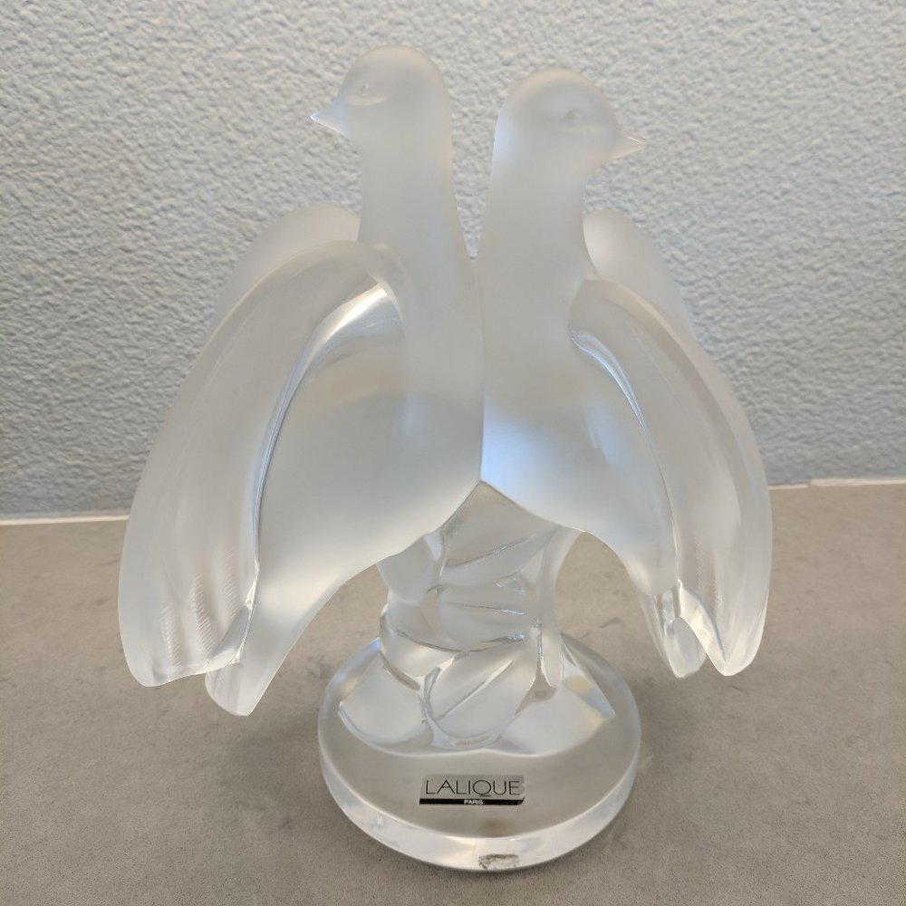 Lalique Crystal Doves